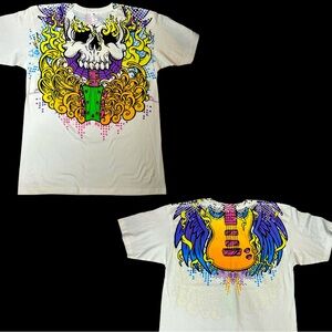 Guitar Rocker Skulls graphic Tee